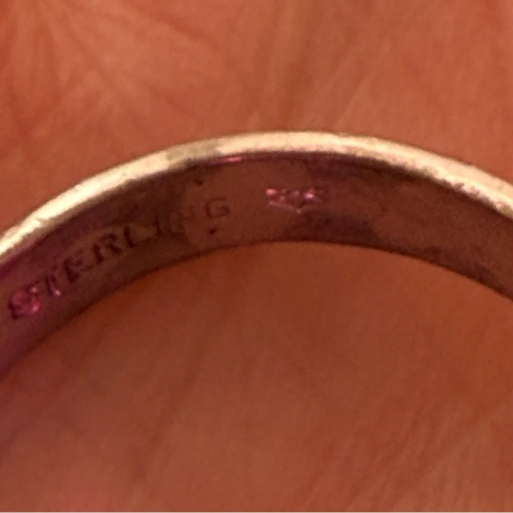 Vargas Art deco 1940’s antique Sterling silver emerald cut red ruby Signet Ring - Picture 7 of 17